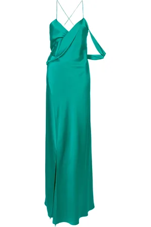 Michelle Mason Strappy wrap cowl gown