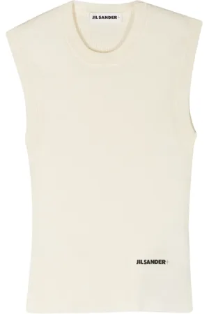 Jil Sander + ribbed crop top