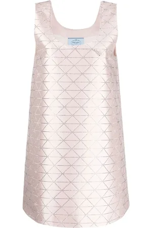 Prada Rhinestone triangle pattern dress