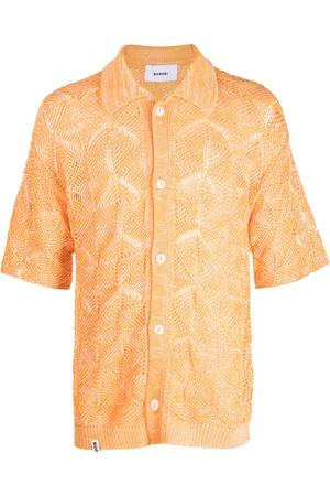 BONSAI Open-knit short-sleeve cardigan