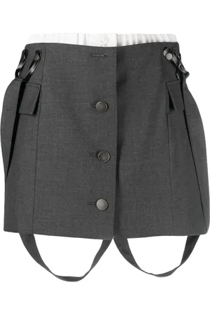 REMAIN Suspenders button-up miniskirt