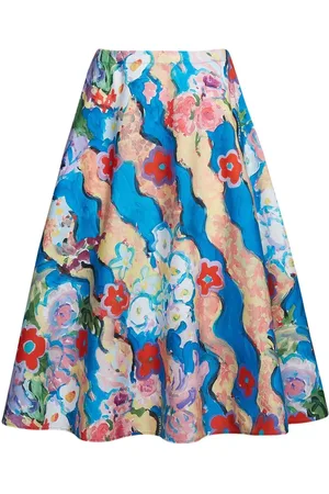 Marni Floral-print A-line skirt