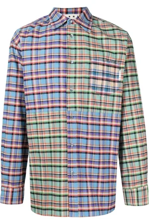 Marni Patchwork check-print oversized shirt