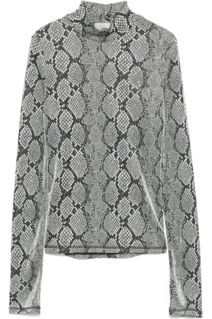 COPERNI Snakeskin-print top