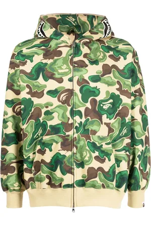 A Bathing Ape Art Camo Shark zip-front hoodie
