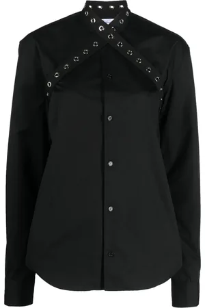 OFF-WHITE Eyelet-strap cotton shirt