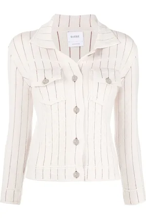 Barrie Striped uniform denim jacket