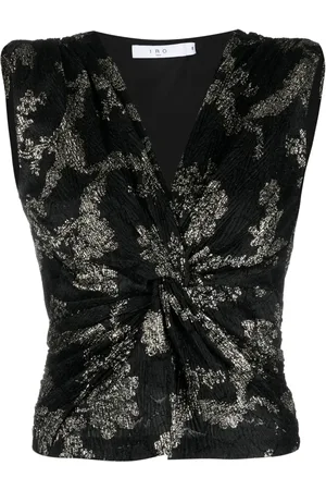 IRO Twisted fil coupé-velvet top