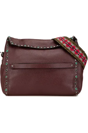 VALENTINO GARAVANI 2018-2024 Leather Rockstud Rolling Messenger Bag crossbody bag