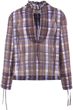 Salvatore Ferragamo August check-print blouse