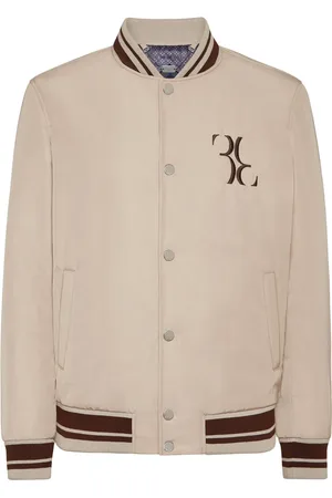 BILLIONAIRE Embroidered stripe-trim bomber jacket