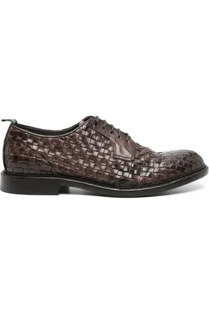 Green george Interwoven-design Derby shoes