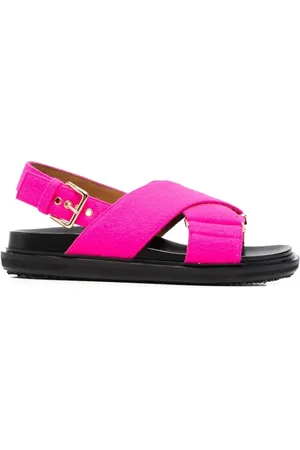 Marni Crossover-strap leather sandals