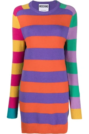Moschino Striped cashmere jumper dress