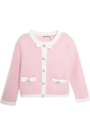 Self-Portrait Bow knit cardigan