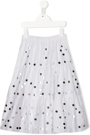 P.A.R.O.S.H. Cindera disc-embellished tiered skirt