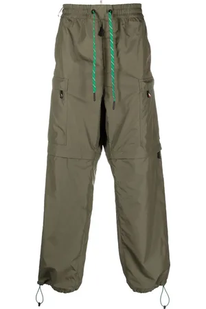 Moncler Contrast-trim straight-leg trousers