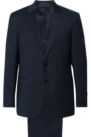 CANALI Basket weave-print wool suit
