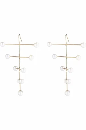Mateo 14kt yellow Blizzard pearl mobile earrings