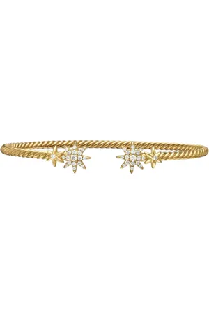 David Yurman 18kt yellow Petite Starburst Cable diamond bracelet (2.6mm)