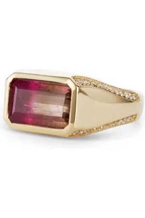 JACQUIE AICHE 14k yellow tourmaline and diamond ring
