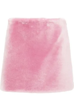 Prada Shearling A-line miniskirt