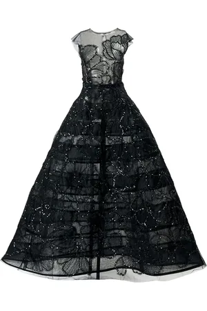 Carolina Herrera Embroidered floral gown