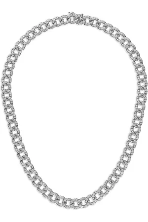 Leo Pizzo 18kt white gold Groumette diamond necklace