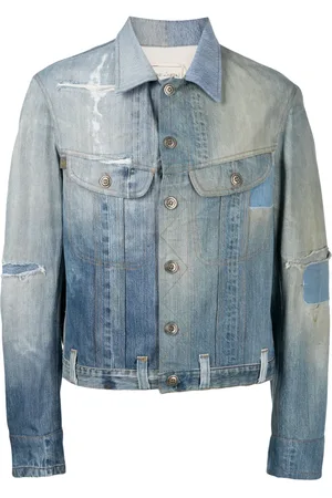 GREG LAUREN Distressed-effect denim jacket