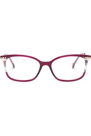 Carolina Herrera Rectangle-frame tortoiseshell-detail glasses