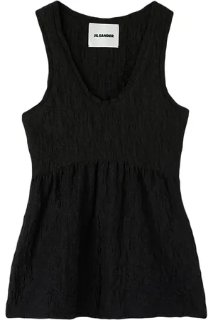 Jil Sander Crinkled flared top