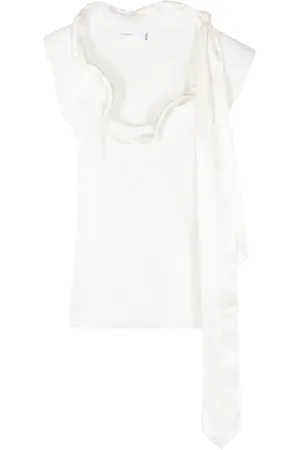 TOGA PULLA Scarf-detail ruffle-trim blouse