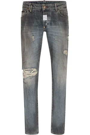 Philipp Plein Low-rise straight-leg jeans