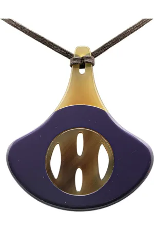 Hermès 2000-2010 Horn and Lacquer Pendant Necklace costume necklace