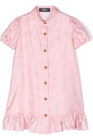 VERSACE Barocco-print silk shirt dress