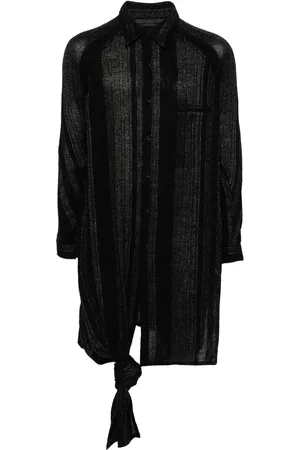 YOHJI YAMAMOTO Stiped knot-detail shirt