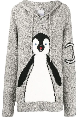 CHANEL 2007 penguin knitted drawstring hoodie