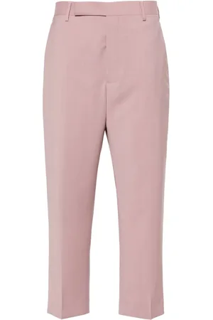 Rick Owens Pressed-creased wool trousers