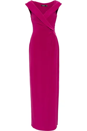 Ralph Lauren Knot-detail wrap gown
