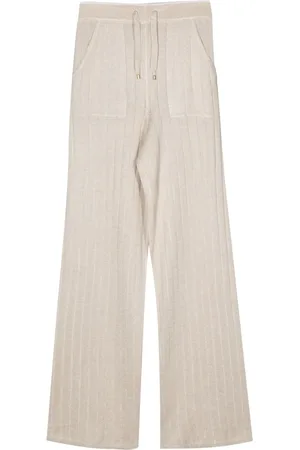 LORENA ANTONIAZZI Wide-ribbed knitted trousers