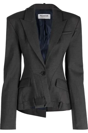 MONSE Panelled wool single-breasted blazer