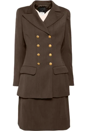 CHANEL 1996 CC mark button suit set