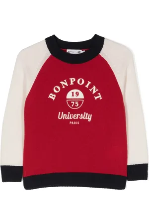 BONPOINT Logo-embroidered wool sweatshirt