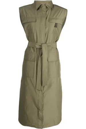 Brunello Cucinelli Belted-waist sleeveless coat