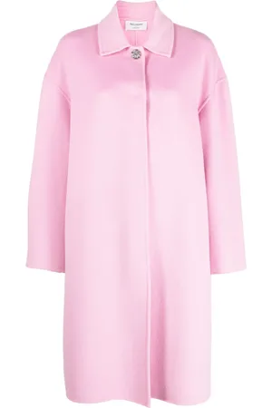 Serafini Rhinestone-button single-breasted coat