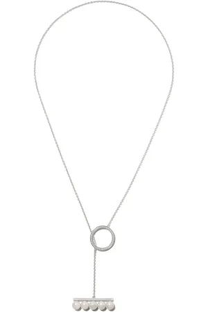 Tasaki 18kt white gold Collection Line Balance divine pearl and diamond pave pendant