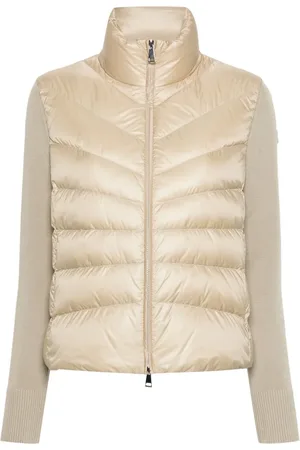 Moncler Knitted-sleeve puffer jacket