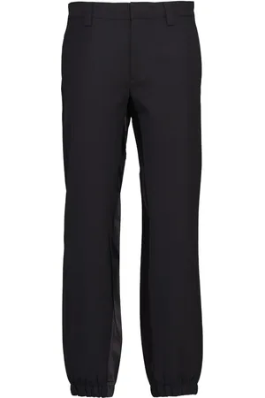Prada Triangle-logo wool trousers