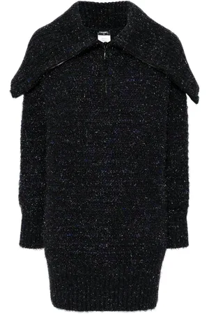 CHANEL 2000s metallic threading knitted minidress