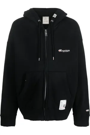 Maison Mihara Yasuhiro Logo-embroidered cotton hoodie